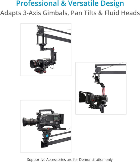 Grúa PROAIM 18ft Camera Crane Jib con Stand para Gimbals, Pan-Tilt & Fluid Head