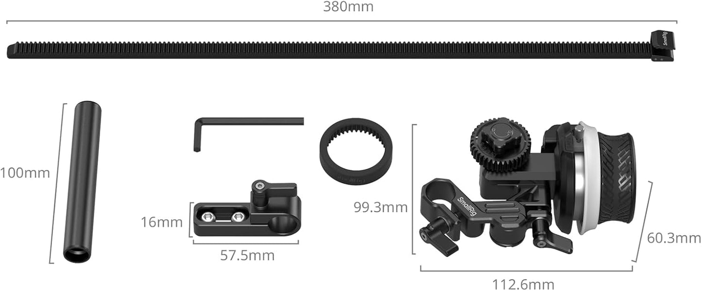 SmallRig Mini Follow Focus with A/B Stops & 15mm Rod Clamp