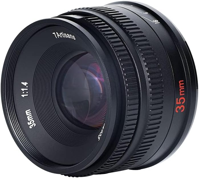 Lente 7artisans 35mm F1.4 Mark II APS-C para Canon RF
