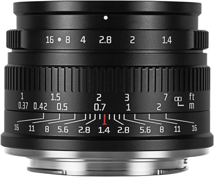 Lente 7artisans 35mm F1.4 Mark II APS-C para Canon RF