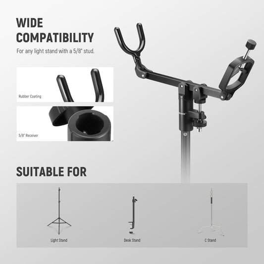 Soporte NEEWER para Boom Pole de 5/8". Ajuste -15°/+30° Tilt