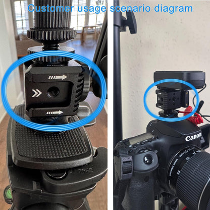 Suptig 3 Port Cold Shoe Mount with 1/4"-20 Thread for Camera Cage Flash LED Monitor Microphone etc.