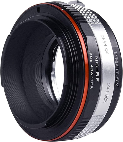 PHOLSY Lens Mount Adapter for Nikkor G/F/AI/AIS/D/AF-S Lens Compatible with Nikon F (G-Type) Lens to Canon EOS RF Mount Camera Body, Lens Adapter with Aperture Control Ring