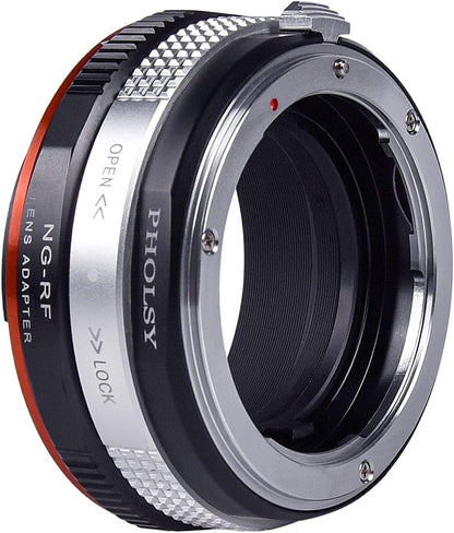 PHOLSY Lens Mount Adapter for Nikkor G/F/AI/AIS/D/AF-S Lens Compatible with Nikon F (G-Type) Lens to Canon EOS RF Mount Camera Body, Lens Adapter with Aperture Control Ring