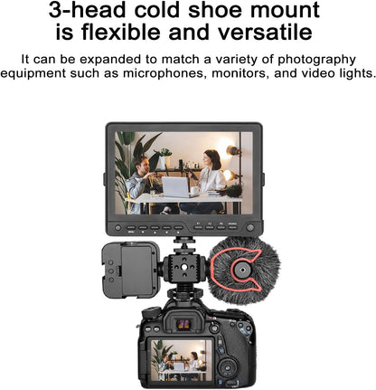Suptig 3 Port Cold Shoe Mount with 1/4"-20 Thread for Camera Cage Flash LED Monitor Microphone etc.