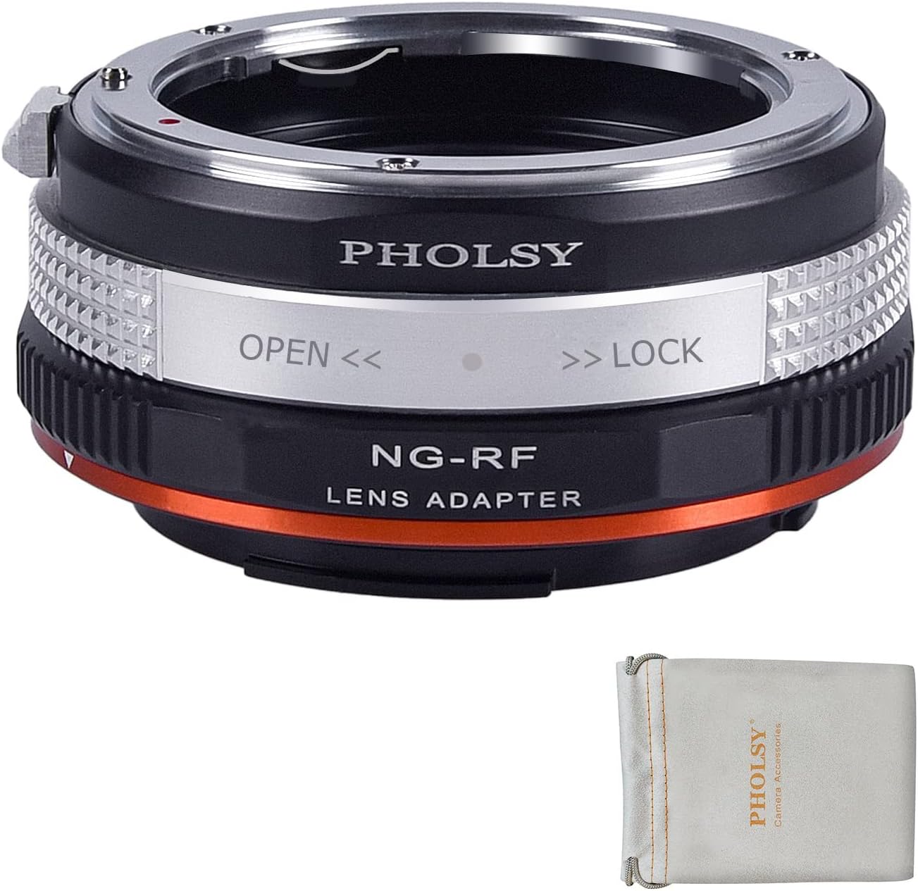 PHOLSY Lens Mount Adapter for Nikkor G/F/AI/AIS/D/AF-S Lens Compatible with Nikon F (G-Type) Lens to Canon EOS RF Mount Camera Body, Lens Adapter with Aperture Control Ring