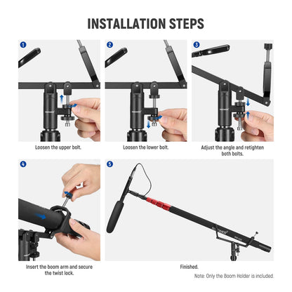 Soporte NEEWER para Boom Pole de 5/8". Ajuste -15°/+30° Tilt