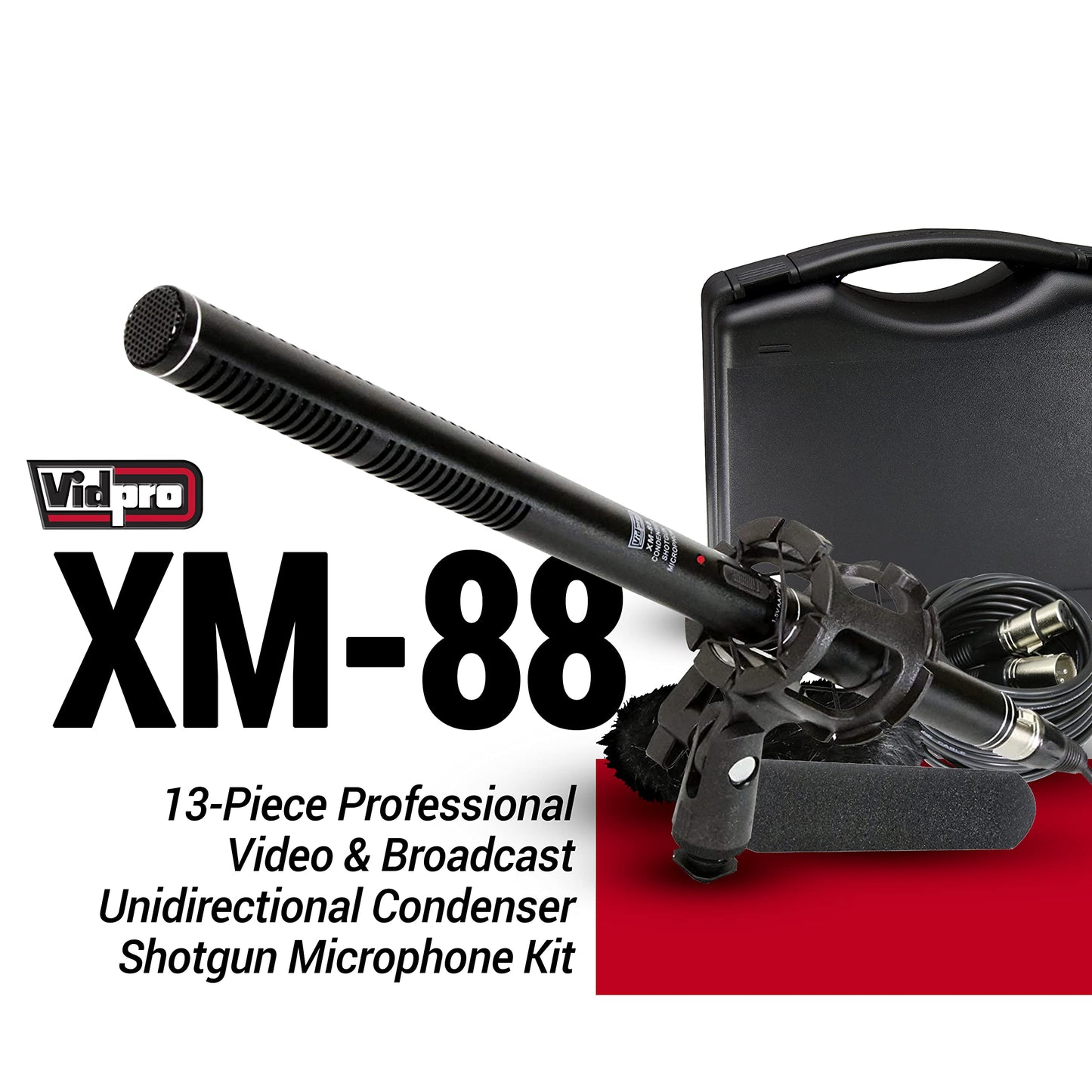 Micrófono Boom Shotgun VidPro XM-88 Kit