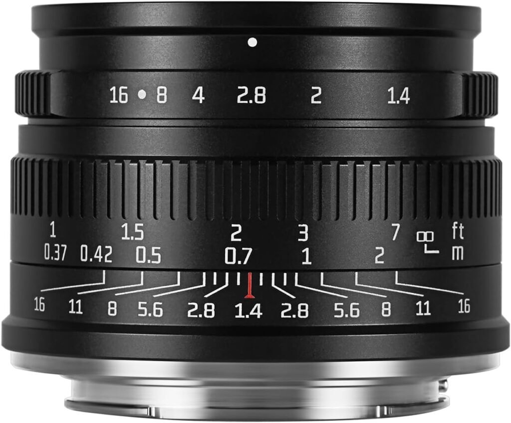 Lente 7artisans 35mm F1.4 Mark II APS-C para Canon RF