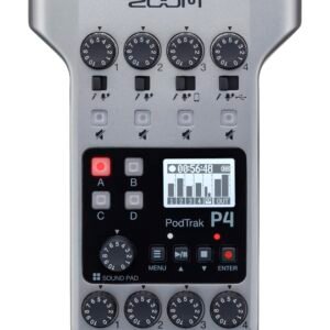 Zoom PodTrak P4 Podcast Recorder, Battery Powered.