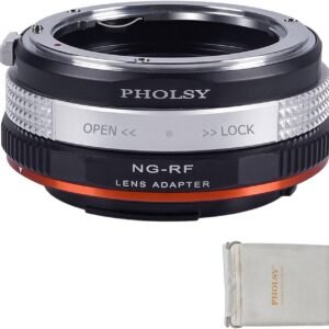 PHOLSY Lens Mount Adapter for Nikkor G/F/AI/AIS/D/AF-S Lens Compatible with Nikon F (G-Type) Lens to Canon EOS RF Mount Camera Body, Lens Adapter with Aperture Control Ring