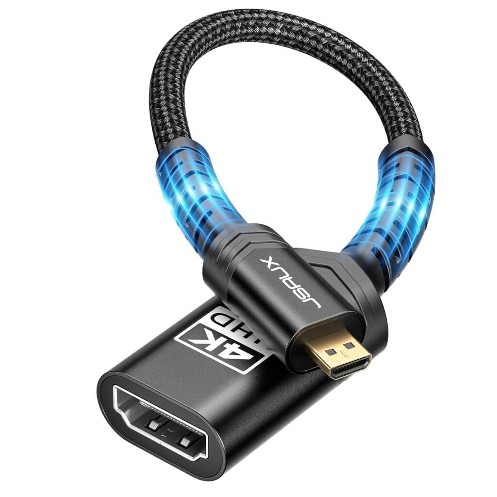 JSAUX Adaptador Micro HDMI a HDMI 4K@60Hz