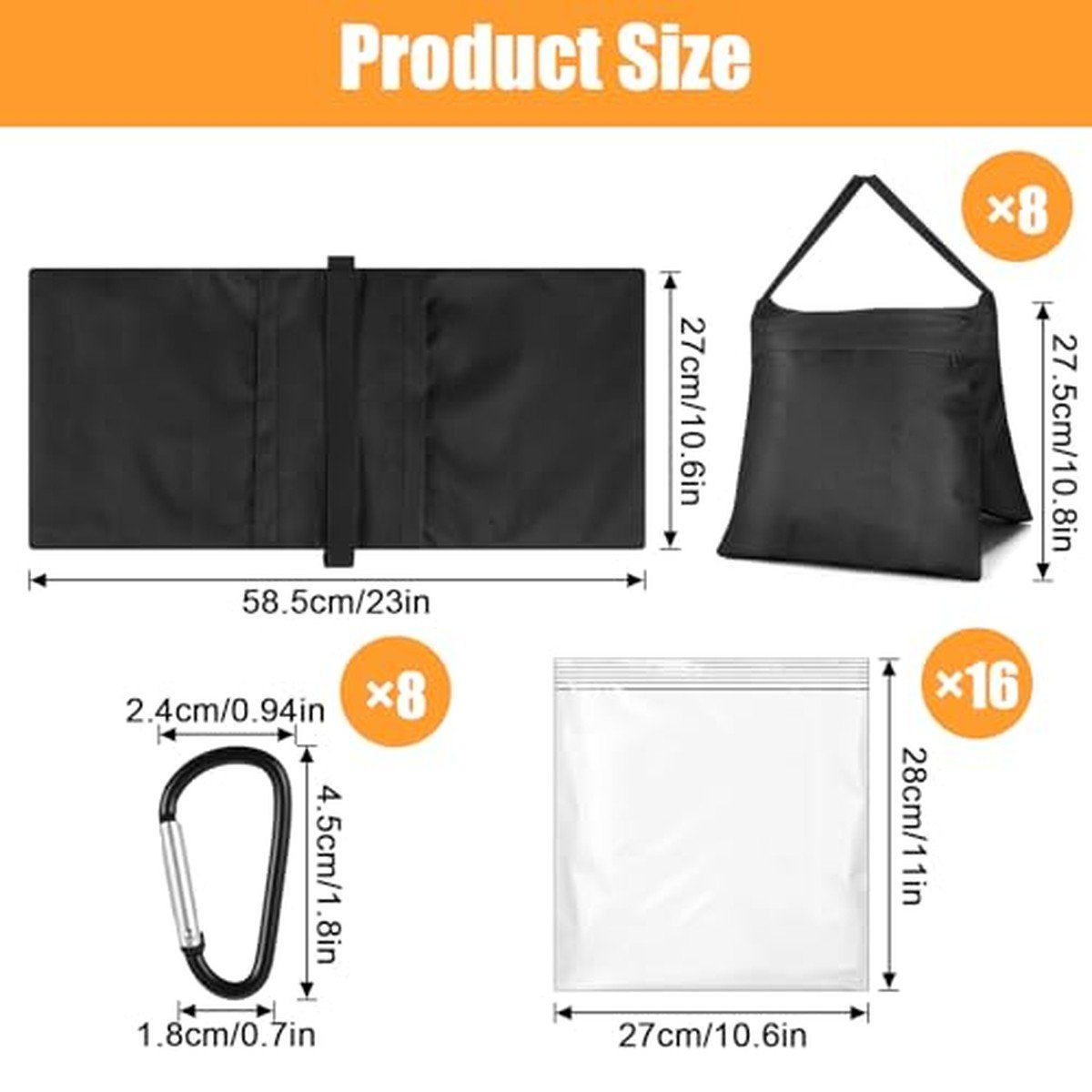 Sandbags 8 Pack - Contrapesos para Tripode/Light Stand - Imagen 3