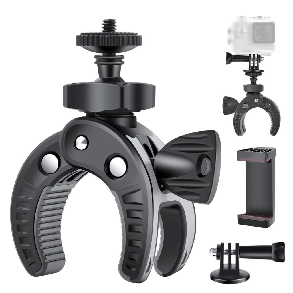 UTEBIT Camera Mount Clamp - Pinza Universal con Rotula 360°